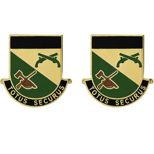 151st Military Police Battalion Unit Crest (Totus Securus) - Sold in Pairs