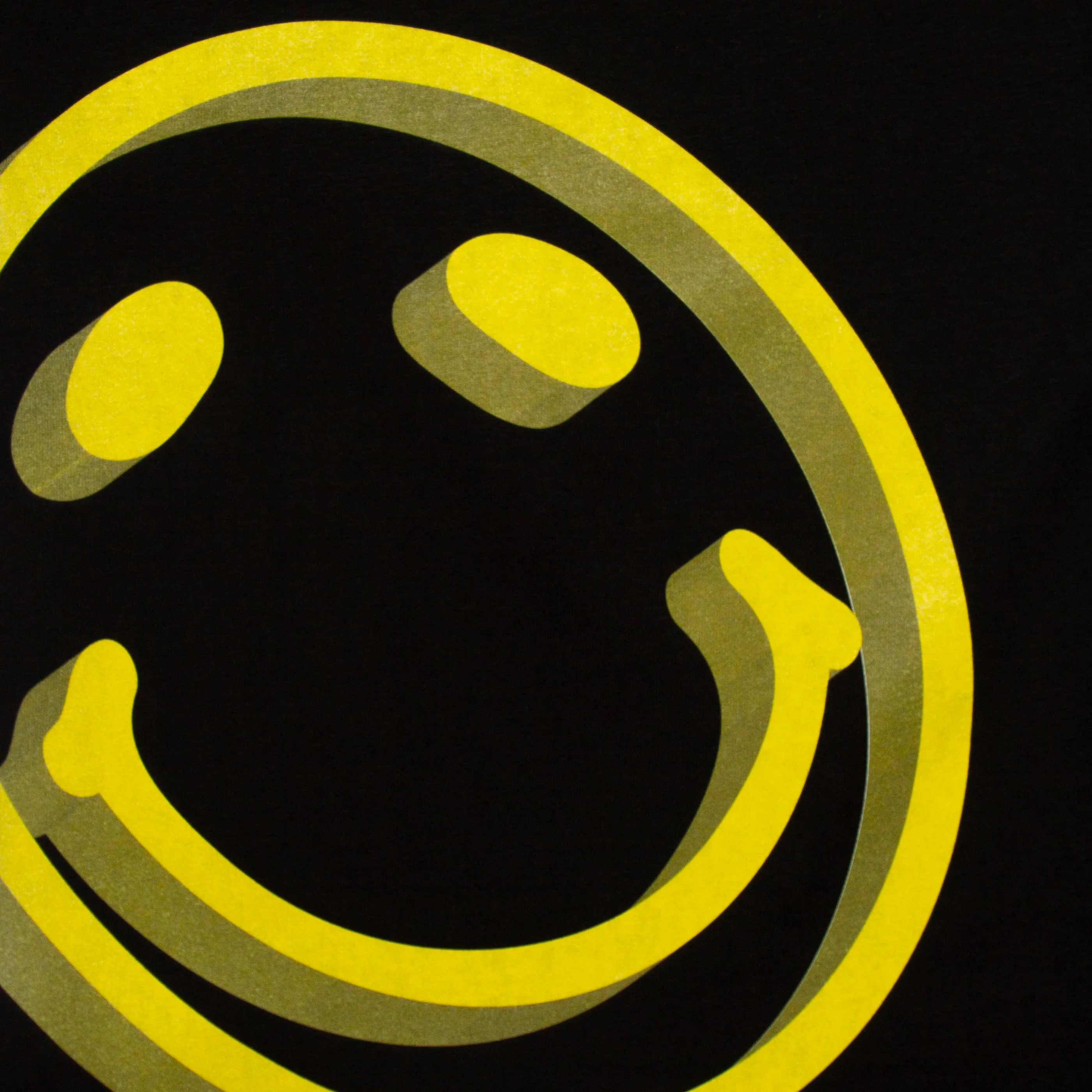 3D Side Smiley - Tshirt - Black