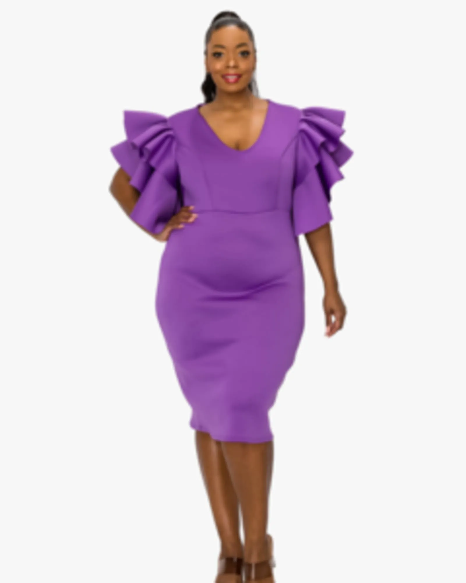 Aaliyah Statement Dress | Orchid