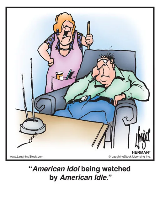 American Idol being watched by American Idle.