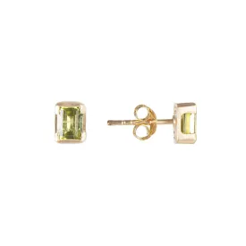 AUGUST BIRTHSTONE STUDS - PERIDOT