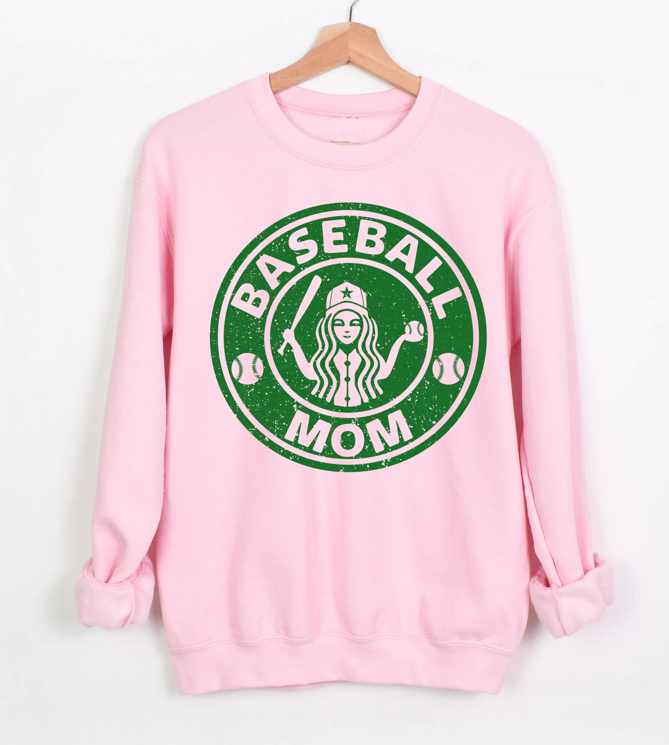 Baseball Coffee Mom Sweatshirt / Quality Retro Sweater / Multiple Colors