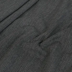 Black Herringbone Coating Fabric 5580