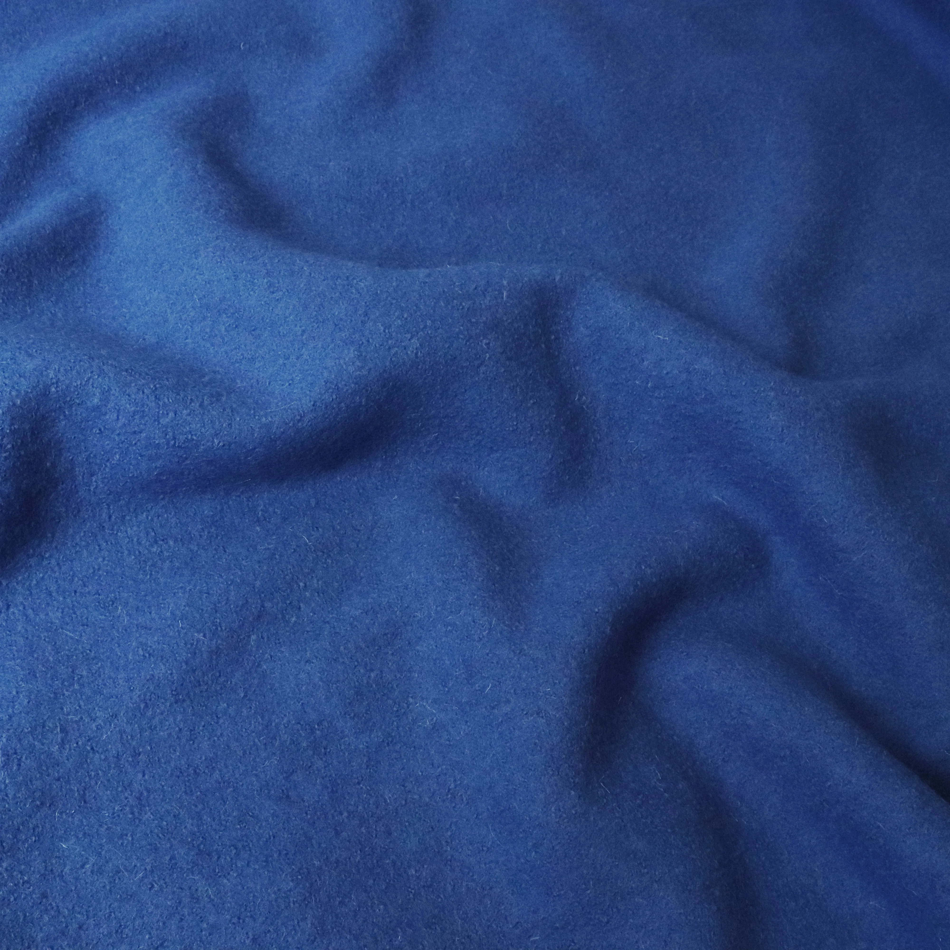 Boiled Wool Coating - Royal Blue