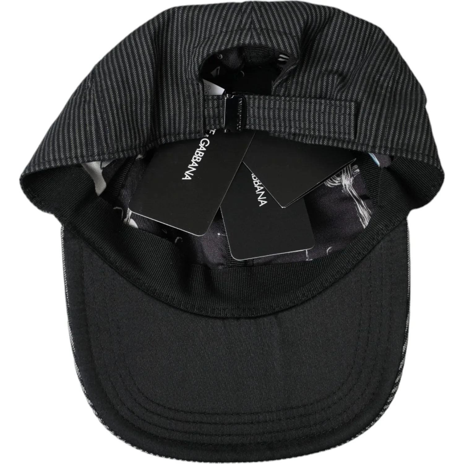 Dolce & Gabbana Black Cotton Embellished Baseball Hat Men