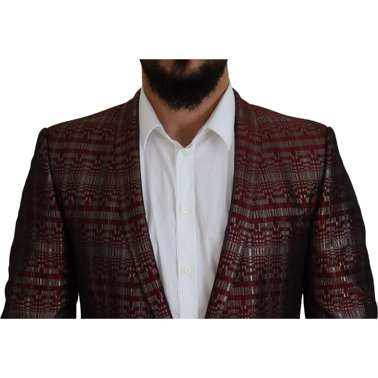 Dolce & Gabbana Bordeaux Fantasy Slim Fit Two-Piece Suit