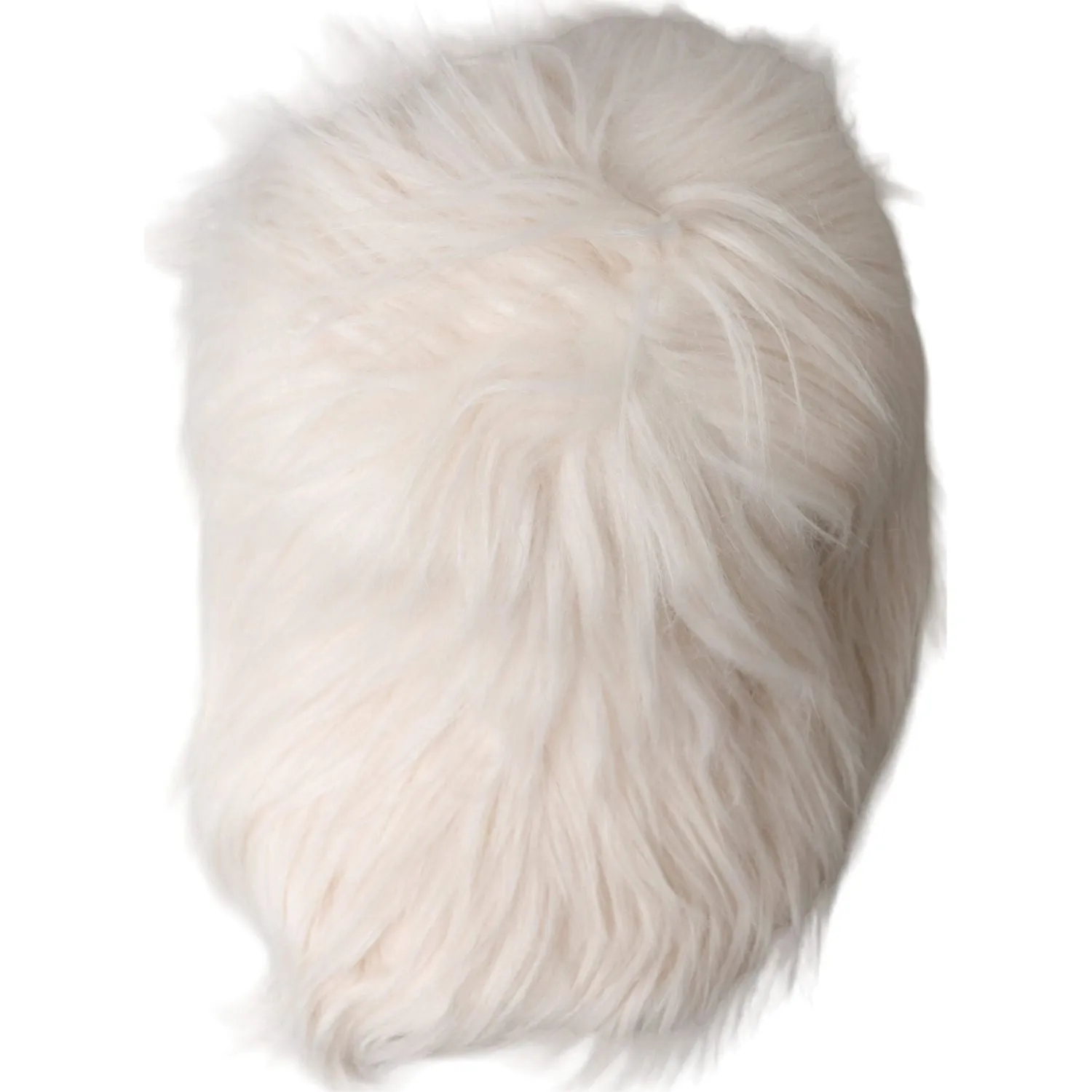 Dolce & Gabbana Off White Faux Fur Baseball Hat Men