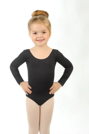 Elowel Kids Girls' Basic Long Sleeve Leotard (Size 2-14 Years) Multiple Colors