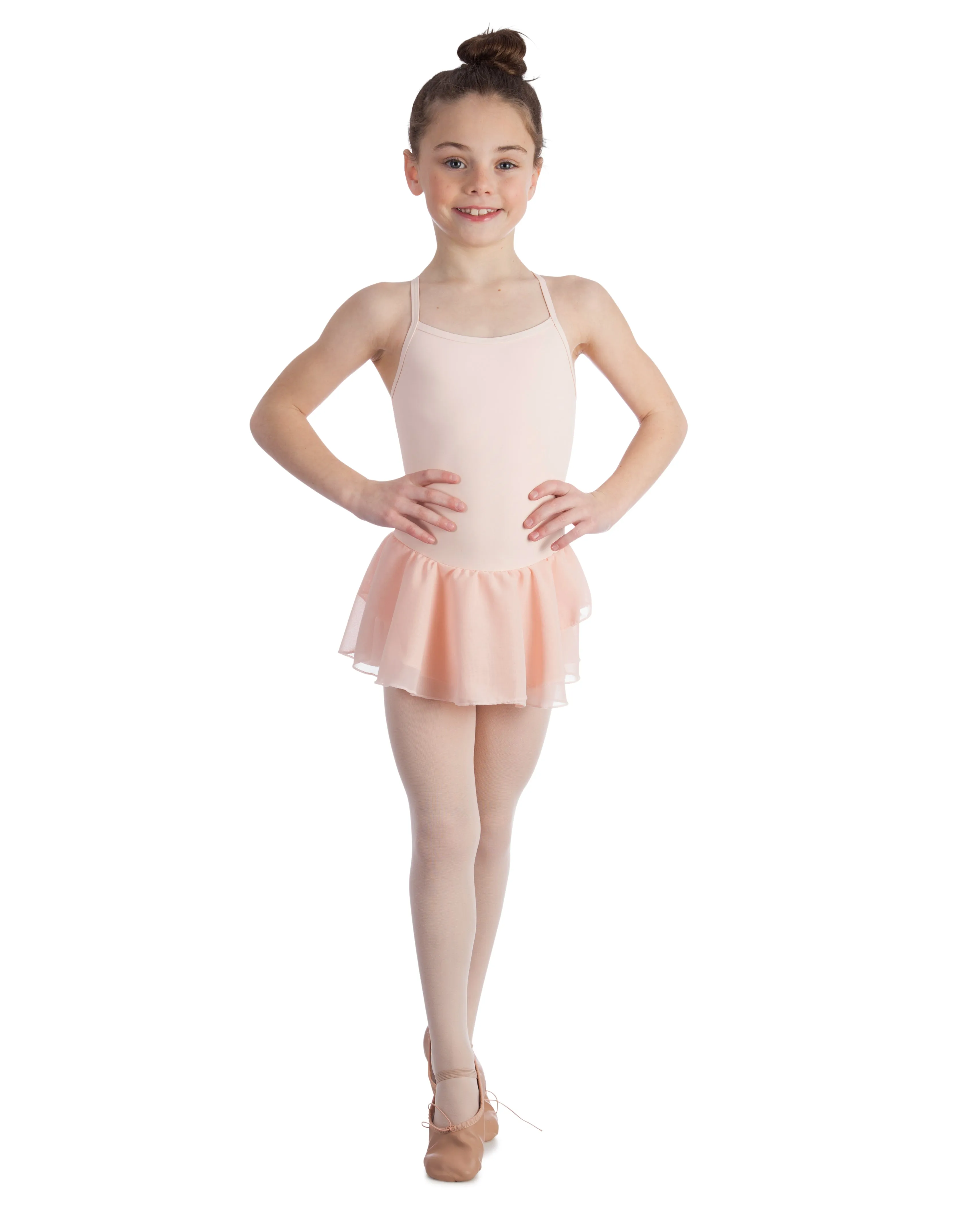 Elowel Kids Girls Basic Skirted Camisole Leotard  (Size 2-14 Years) Multiple Colors