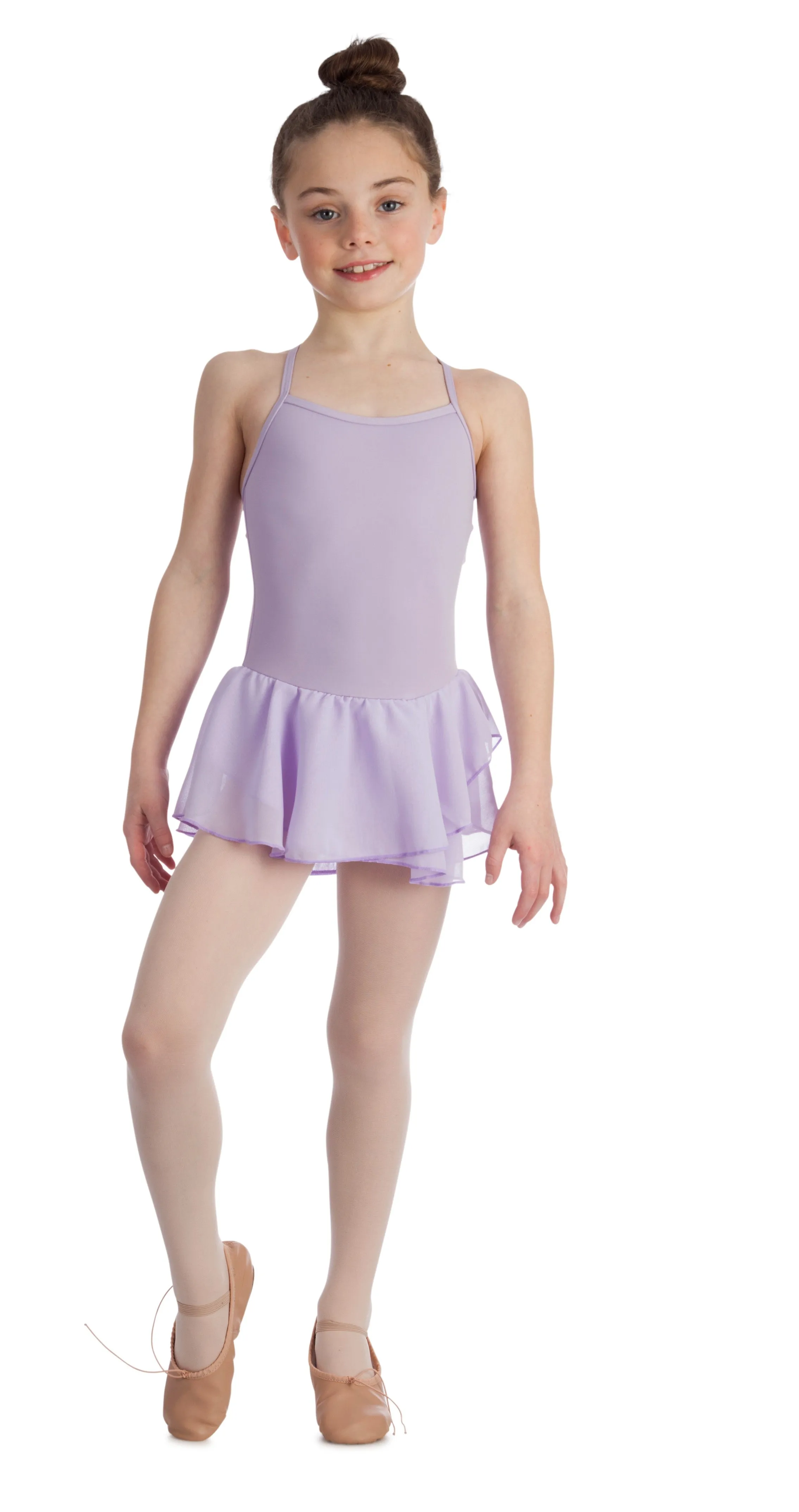 Elowel Kids Girls Basic Skirted Camisole Leotard  (Size 2-14 Years) Multiple Colors