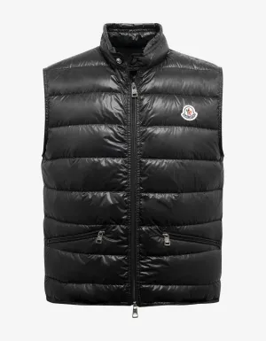 Gui Black Nylon Down Gilet