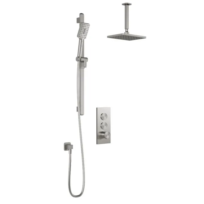 KALIA - MOROKA TB2 Shower system with push button valve - Vertical arm