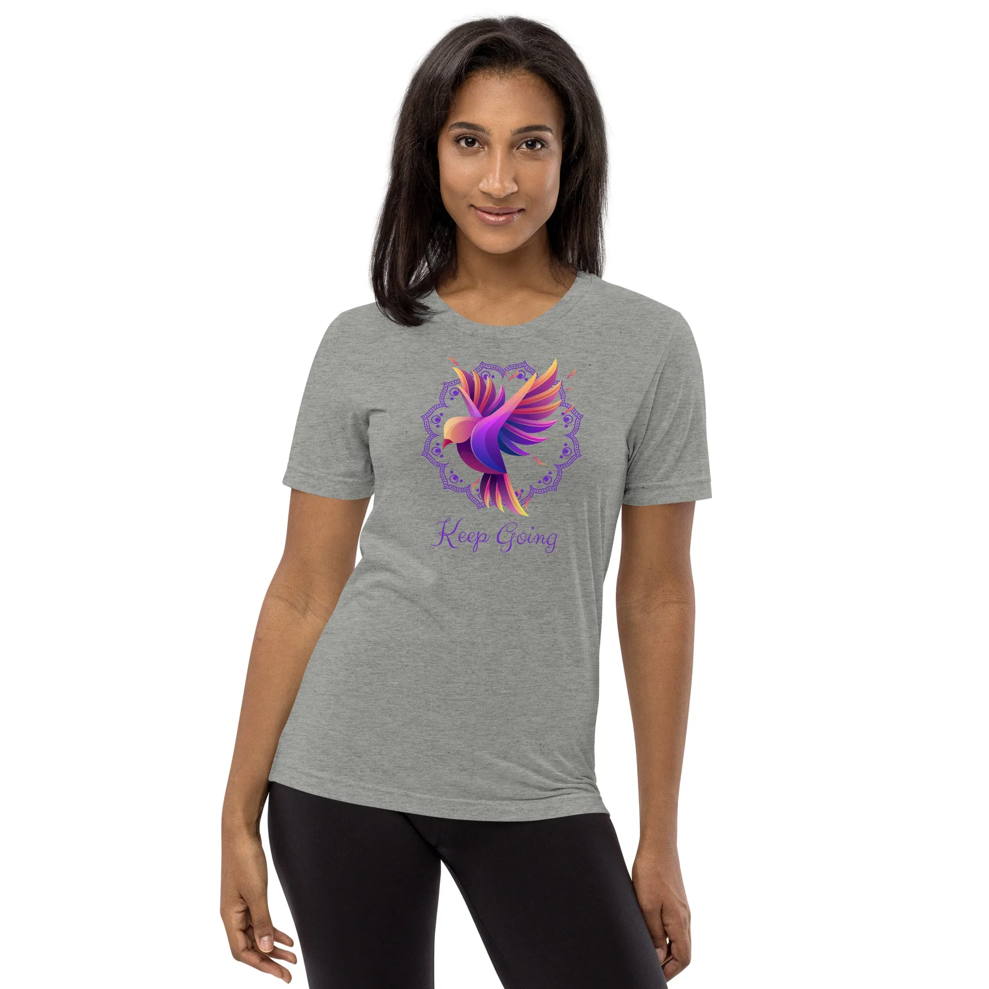 Keep Going Bird - Short sleeve t-shirt, comfy, soft, fitted look