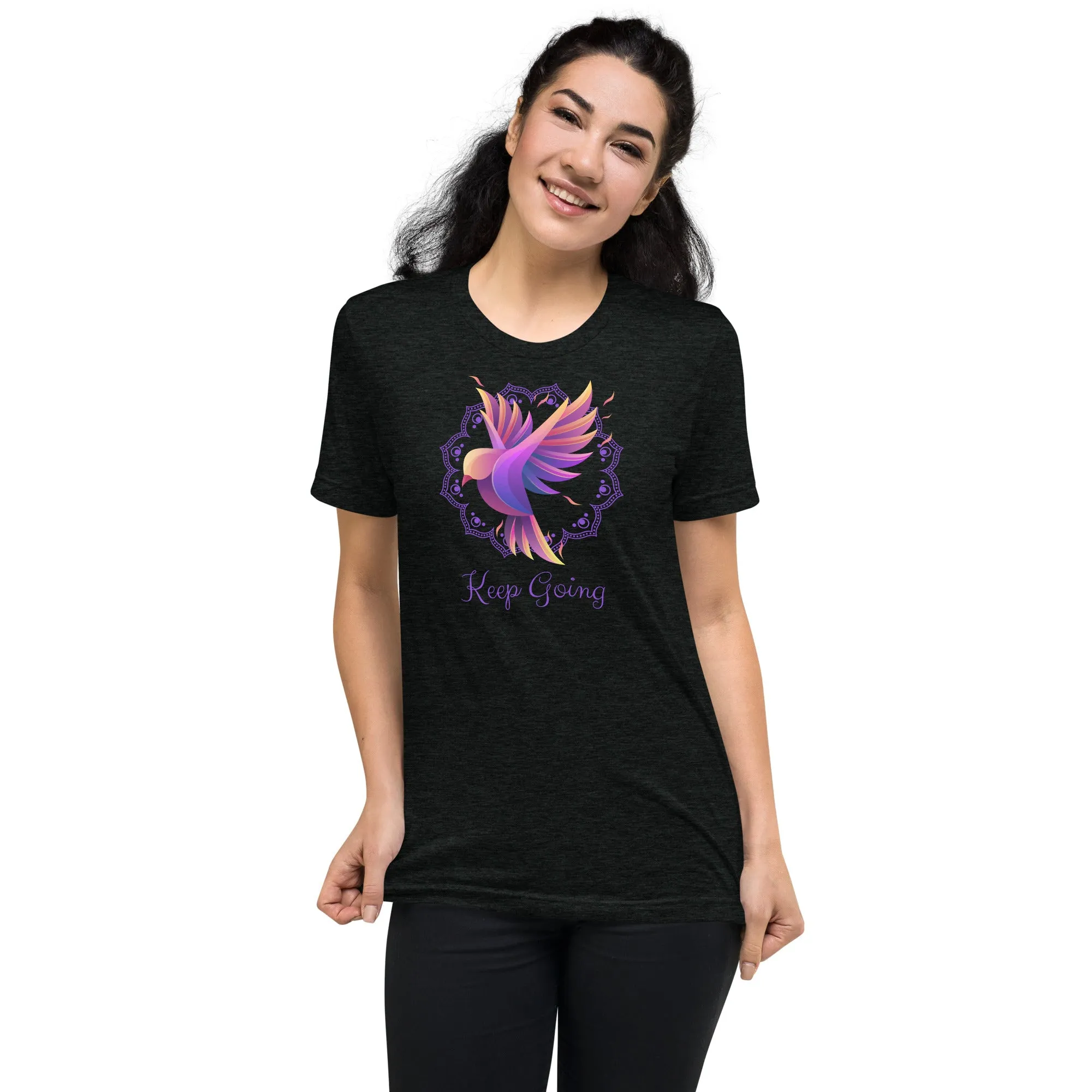 Keep Going Bird - Short sleeve t-shirt, comfy, soft, fitted look