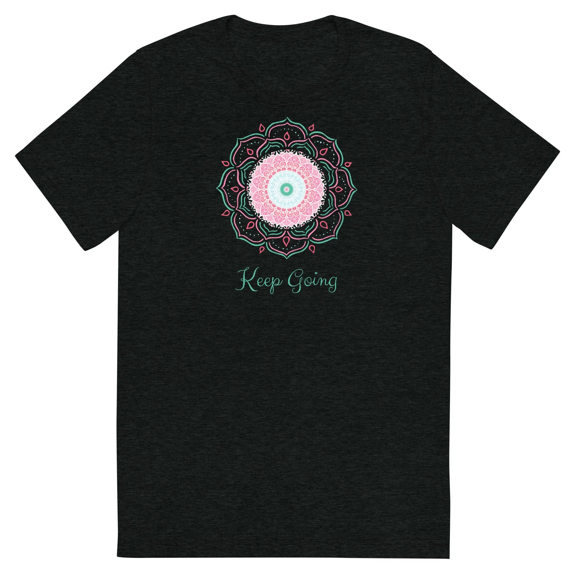 Keep Going Mandala - Short sleeve t-shirt, comfy, soft, fitted look