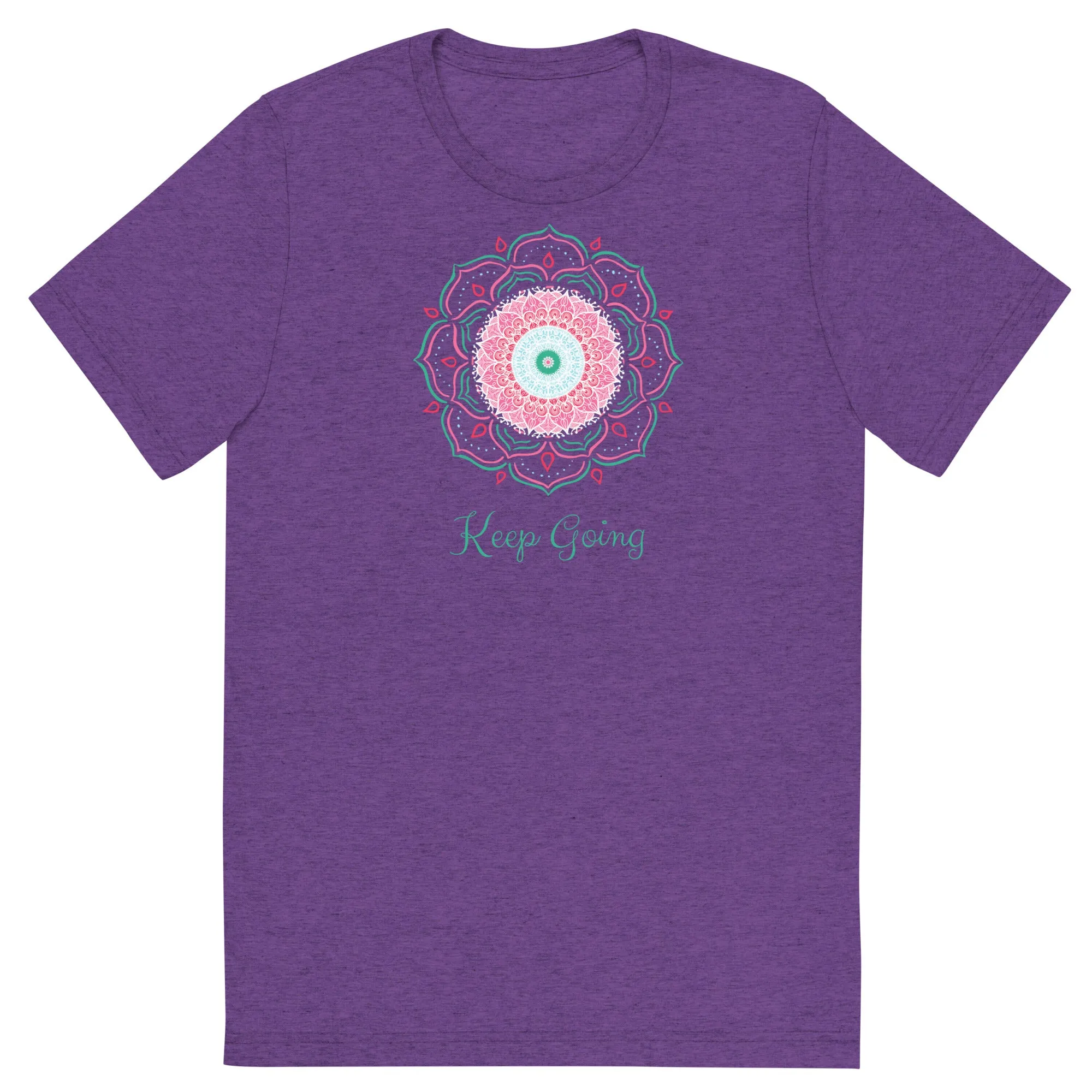 Keep Going Mandala - Short sleeve t-shirt, comfy, soft, fitted look