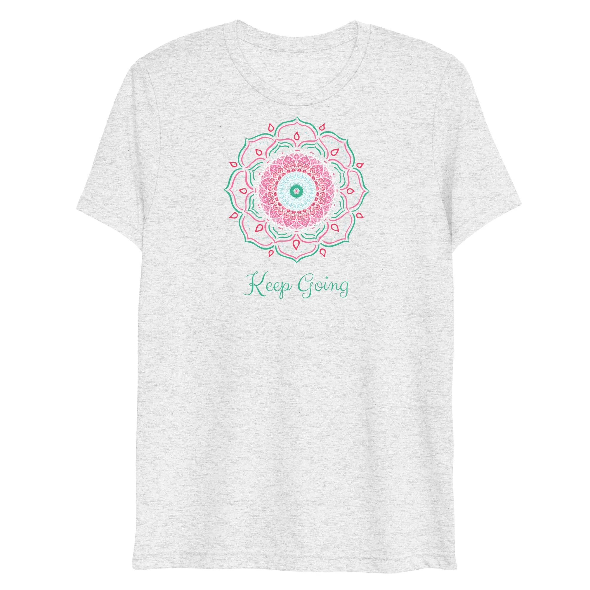 Keep Going Mandala - Short sleeve t-shirt, comfy, soft, fitted look