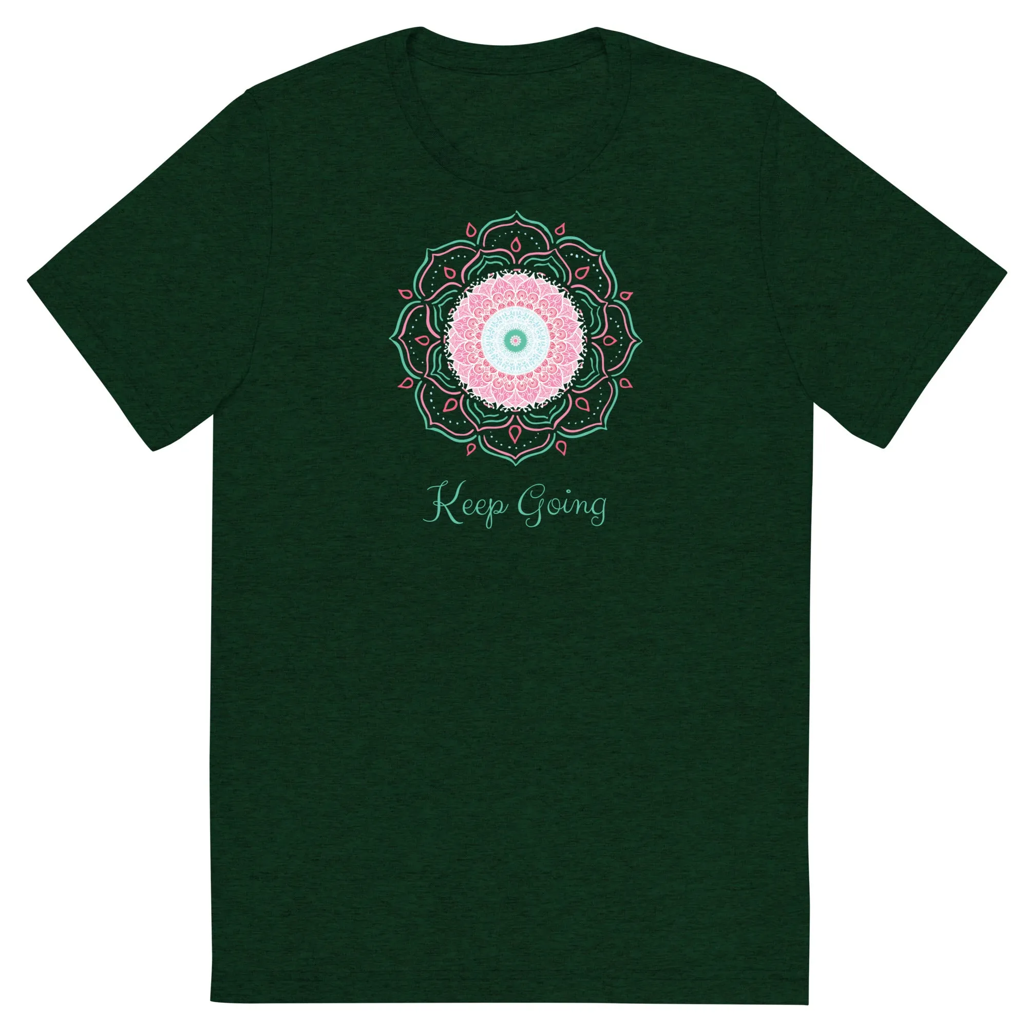 Keep Going Mandala - Short sleeve t-shirt, comfy, soft, fitted look