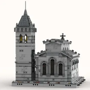 MOC  Compatible  MOC Medieval Chuh -Modular Notre-Dame DE Model Building Blocks Vintage Famous House Ahitecture Bricks Toy for