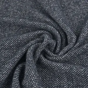 Navy Coating Tweed Fabric 5271