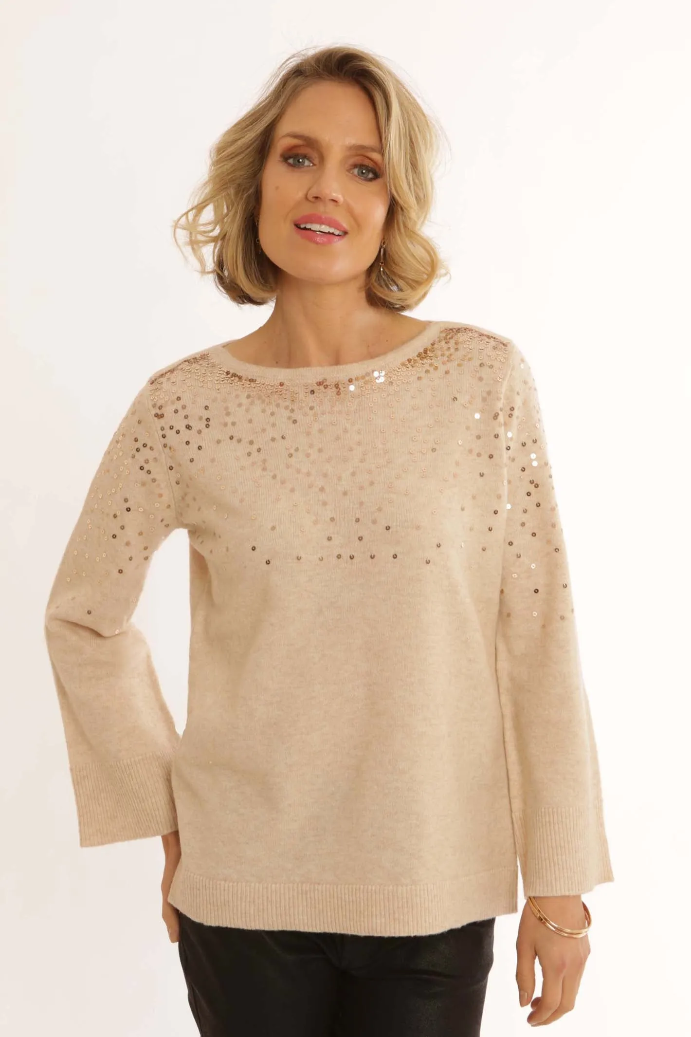 Pomodoro Clothing Sequin Jumper 42457