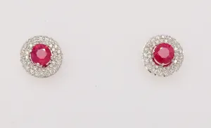 Ruby & Diamond Earrings