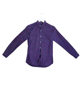 Size S - Balibaris Navy and Red Check Shirt