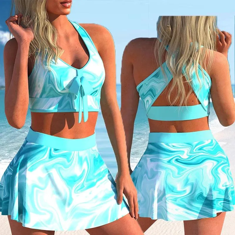 Surf Girl 3 Piece Swimsuit Prints