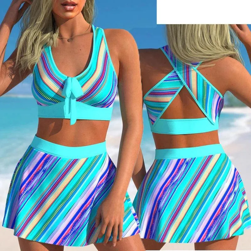 Surf Girl 3 Piece Swimsuit Prints