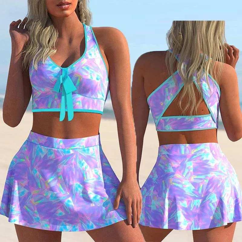 Surf Girl 3 Piece Swimsuit Prints