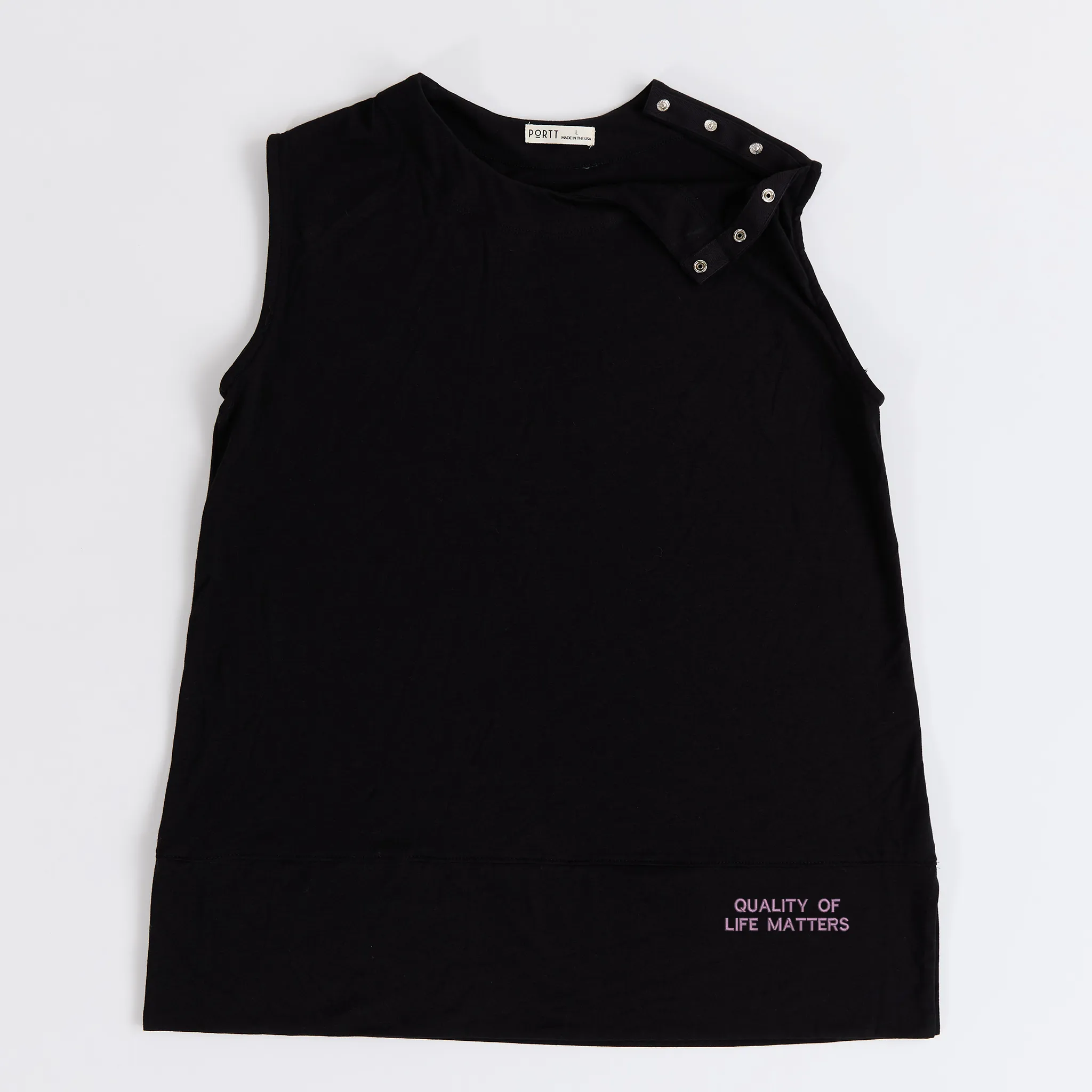 Well Beyond Breast Cancer Black Port Access Tank Top