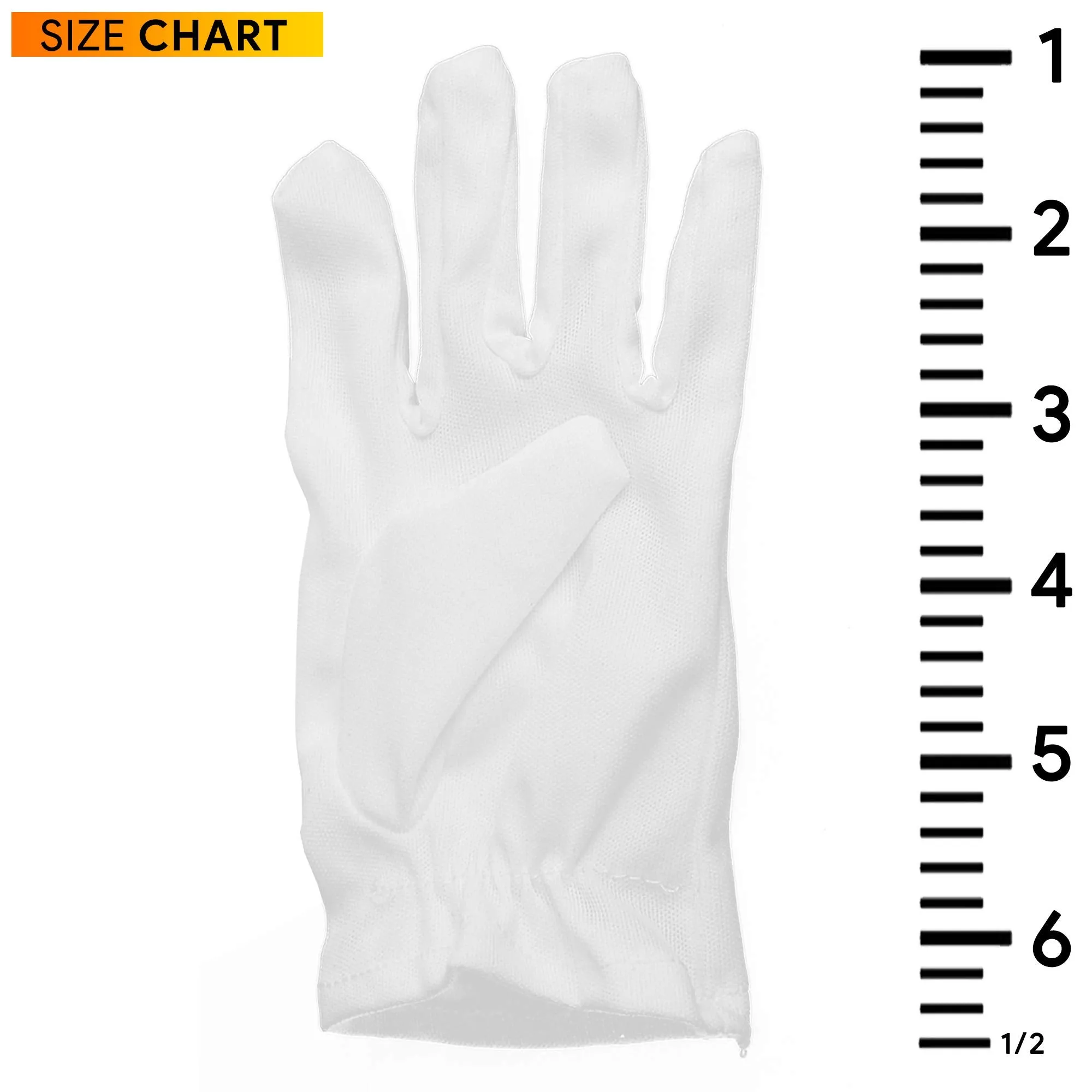 White Child Costume Gloves - Formal Kids Size Wrist Glove Set for Boys and Girls